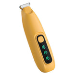 Electric Pet Paw Trimmer with 18mm Ceramic Blade and LED Light Orange