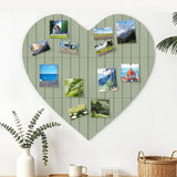 Heart Felt Photo Message Board 75x74cm with Adhesive Dots Display Green