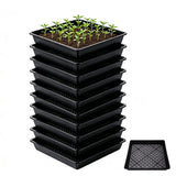 10 PCS Square Fine Hole Seedling Trays for Propagation and Hydroponics