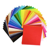 40Pcs Squares Polyester Felt Fabric Sheets For DIY Art Handcraft Mix Colour
