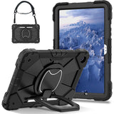 360 Rotating Stand Case for Samsung Tab A11 Plus A9 Plus with Strap Black