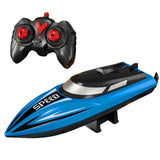 Rechargeable Remote Control Speed Boat Toy for Kids Outdoor Water Play Blue