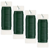 4 Roll 0.7mm Green Floral Wire Rolls for Christmas Wreath Crafts