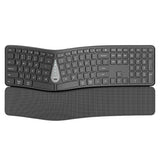 Rechargeable Dual Mode Bluetooth Keyboard 111 Keys with Wrist Rest