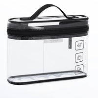 2Pcs Clear Toiletry Bag Waterproof Travel Makeup Organizer Carry-on Travel Accessories
