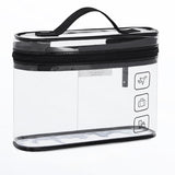 2Pcs Clear Toiletry Bag Waterproof Travel Makeup Organizer Carry-on Travel Accessories