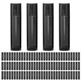 100 PCS Empty lipstick Plastic Lip Balm Container Tubes Caps 5g DIY Balm Black