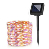 32M 300LEDs Solar String Light 8 Modes Outdoor Decorative Light for Garden Pathway Party Multicolor Light