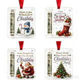 4 PCS Christmas Cash Gift Holder Ornaments with Ribbons for Decorating