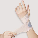 2PCS Fitness Wrist Support Brace Elastic Wrist Guards for Gym Training and Sports Skin Color