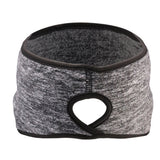 2Pcs Fleece Ear Warmer Headband with Ponytail Hole Running Headband Thermal Ear Muffs Style 2