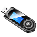 LCD Bluetooth 5.0 Transmitter & Receiver USB Audio Adapter for TV Car and PC Speakers