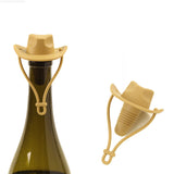 Western Cowboy Hat Silicone Wine Bottle Stopper Champagne Sealer Yellow