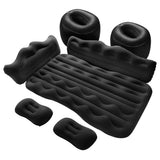 Inflatable Travel Car Air Mattress Back Seat Bed and Rest W/Pillows Pump and Bag Black