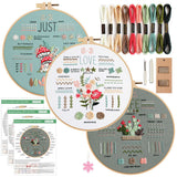 Embroidery DIY Craft Kit for Beginners with Complete Tools