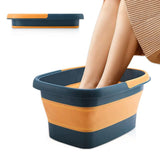 Collapsible Foot Bath Basin with Massage Acupoints Blue