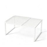 Expandable Closet Storage Rack Carbon Steel Adjustable Shelf White