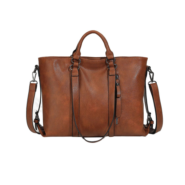 Women Handbag Satchel Tote Crossbody Bag Shoulder Sling Bag for Work and Travel Brown