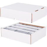 4 Section Large Card Box Holds Over 4000 Cards with Lid Storage