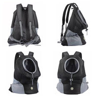 Mesh Pet Carrier Small Dog Cat Backpack for Travel Hiking Camping Black