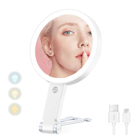10X/1X Magnifying Makeup Mirror with Lights Rechargeable Double-Sided Touch Dimmable Mirror