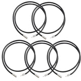 5Pcs Woven Necklace Rope Leather Cord Adjustable Rope for DIY Jewelry Black