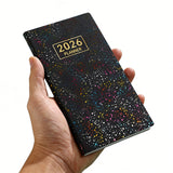 2026 Pocket Planner Calendar Portable A6 Daily Weekly Organizer Notebook Black