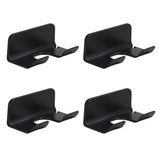 2PCS Wall Mounted Hair Dryer Holder with Cord Organizer Adhesive Blow Dryer Rack Black