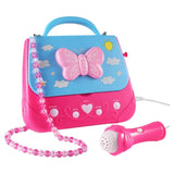 Kids Portable Karaoke Machine Karaoke Player Musical Bag with Microphone Blue