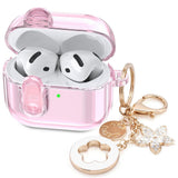 Earphones Case for Apple AirPods 4 – Soft TPU Clear Protective Case Pink