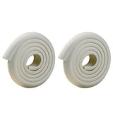 2 PCS 2m Self Adhesive L Shaped NBR Foam Table Edge Guards White
