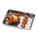 Crisper Pan and Rack Set Stainless Steel for Oven Baking Grilling