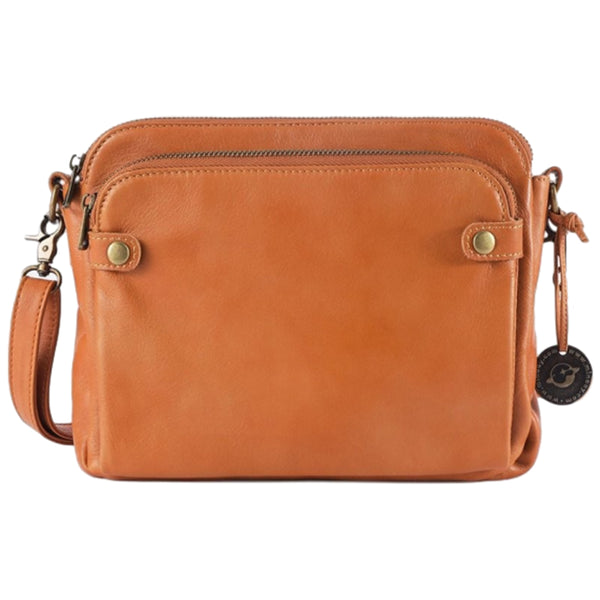 Women PU Leather Crossbody Bag Multifunctional Three Layer Purse Shoulder Bag Tote Brown
