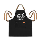 3 Pockets Cooking Apron Kitchen Letters Printed Adjustable Apron Style 1