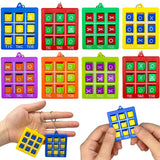 10-Pack Portable Tic Tac Toe Game Keychain Set Colorful Travel-Friendly Toys