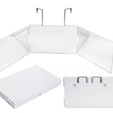 Tri-Fold Adjustable Makeup Mirror for Hairdressing and Self Haircut with Hook