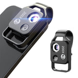 200X Phone Microscope with CPL Lens and LED Light Pocket Microscope for iPhone/Andriod Phone Black