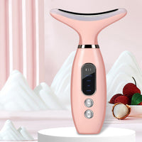 Facial Massager for Face and Neck with LED and Vibration Pink