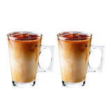 2 PCS 440ml Thick Glass Mugs for Juice Drinks Wine for Home and Office