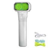 Handheld Double Wheel Rope Launcher – Glow-in-the-Dark Lasso Loop Fidget Toy White