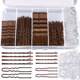 U Shaped Hair Clips Kit Hair Pin for Women Bobby Pins For Buns Brown
