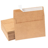 50 PCS Thick Kraft Paper Self Adhesive Envelopes for Cards Photos Brown