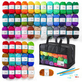 Crochet Set Yarn Hooks Sewing Needles Stitch Markers Storage Bag Style 2
