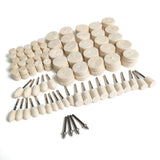 129 PCS Wool Buffing Wheel and Mounted Polishing Point Kit