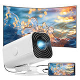Mini 1080 P Portable Smart Projector – Compatible with Phone, PC, Laptop White