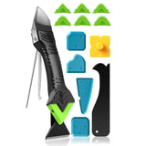 5-in-1 Caulking Tool Sealant Finishing Tool with Grout Scraper & 6 Pads