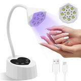 Motion Sensor UV Nail Lamp 360 Degrees Adjustable Fast Curing LED Dryer Light for Home Nail DIY Manicure