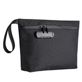 Lockable Smell Proof Bag Odor Proof Zipper Stash Carry Pouch with Combination Lock Black