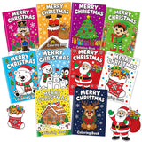 10Pcs Santa Snowman Christmas Coloring Books Holiday Gift for Boys Girls