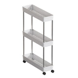 3 Tier Slim Rolling Storage Cart Bathroom Organizer for Kitchen & Laundry